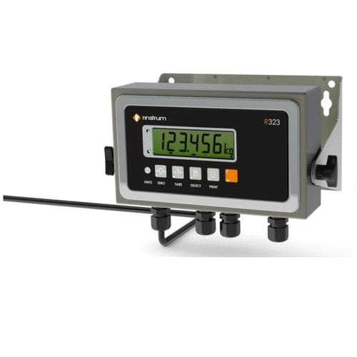 Indicador de pesaje visualizador LCD - R323 Classic - Rinstrum - empotrable / IP65 / de acero inoxidable