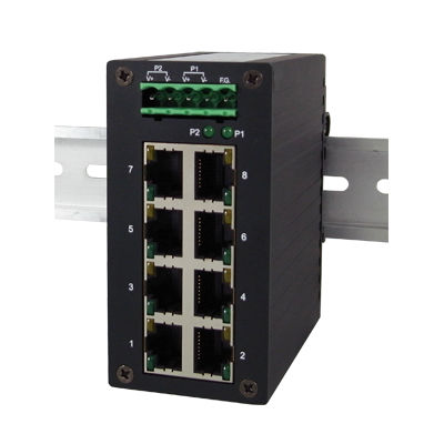 Conmutador Ethernet no administrable - EH2308 - Atop Technologies - 8 puertos / 10/100BaseT(X) / en riel DIN