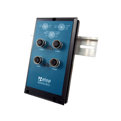 Servidor de periférico en serie - SE8502 Series - Atop Technologies - Ethernet / industrial / en riel DIN