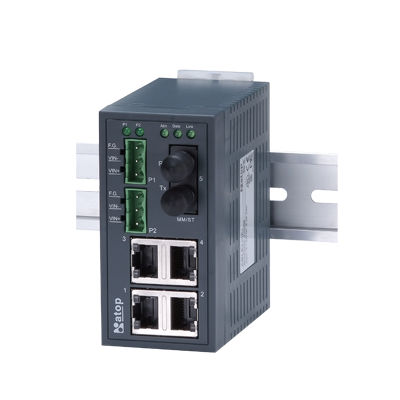 Conmutador Ethernet no administrable - EH2005 series - Atop Technologies - 5 puertos / en riel DIN / de pared