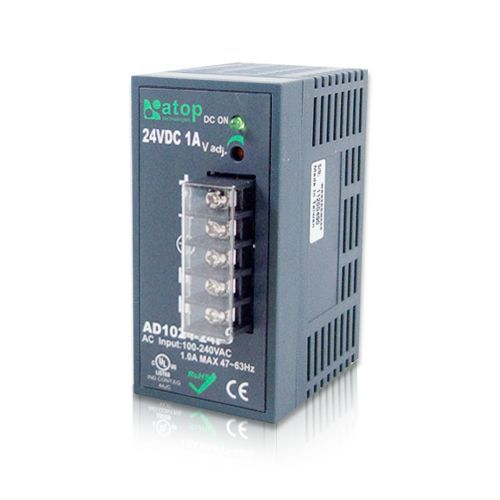 Alimentación eléctrica en riel DIN - AD1024-24F  - Atop Technologies - AC/DC / con protección contra cortocircuitos