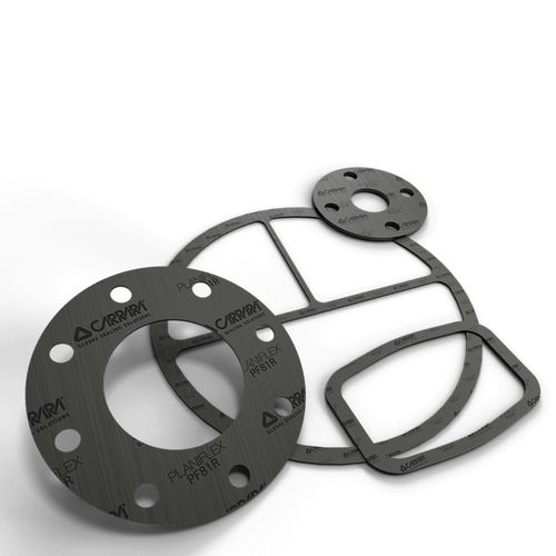 Lámina de junta de grafito - PLANIFLEX™ PF81R - Carrara Global Sealing Solution - de hilo de metal / de NBR / de nitrilo