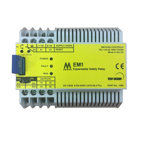 Unidad de control de seguridad - EM1 - Mechan Controls - en riel DIN / modular