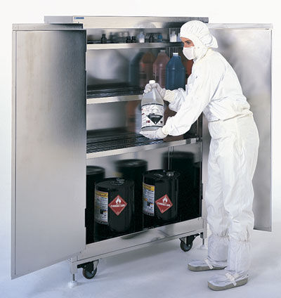 Armario de taller - max. 1 410 x 610 x 1 651 mm - Terra Universal Inc. - con patas / con puertas dobles / de acero inoxidable