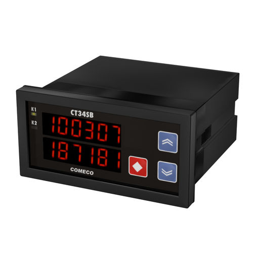 Contador de impulsos - CT34SB - Comeco Control & Measurement - de 6 dígitos / electrónico / programable