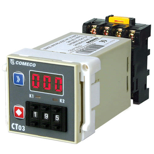 Minutería digital - max. 999 min | CT03 - Comeco Control & Measurement - multifunción / en riel DIN / montado en panel