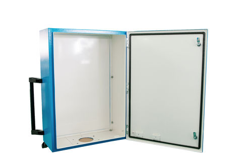 Caja de pared - Electro Alfa International - rectangular / de acero inoxidable / para máquina herramienta