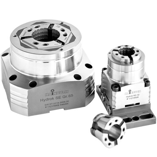 Mandril hidráulico estacionario - HYDROK - HAINBUCH GMBH SPANNENDE TECHNIK - con pinza / para mecanizado / modular
