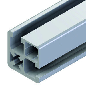 Perfil de aluminio - 20.1064/0 - Minitec - ranurado / para puerta corredera