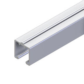 Perfil de aluminio - 20.1038/0 - Minitec - para puerta corredera / para barandilla / extruido