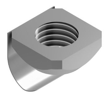 Tuerca cuadrada - 21.1330/2 - Minitec - de acero galvanizado / giratoria / fija