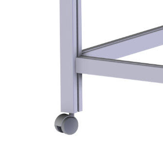 Ruedecilla giratoria - 21.1105/0 - Minitec - con varilla roscada / con freno / para mueble