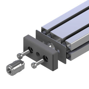 Placa de fijación de aluminio - 24.1105/0 - Minitec - rectangular
