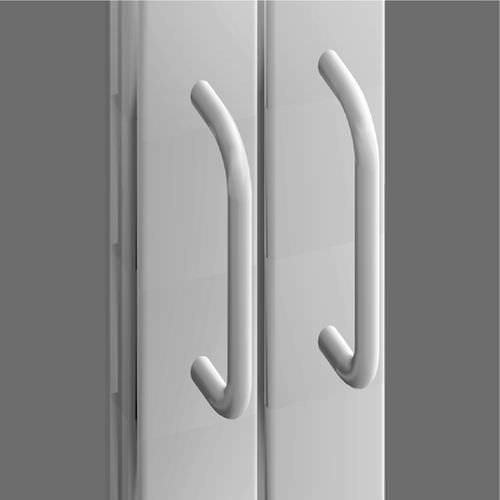 Manilla tubular - 21.1138/0 - Minitec - de puerta / de aluminio / en U