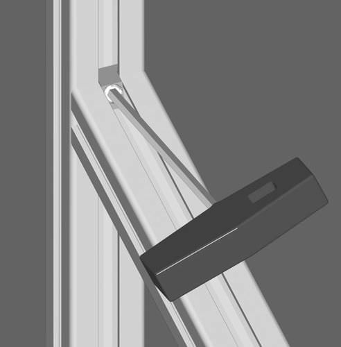 Elemento de fijación de para perfiles de aluminio - 21.0016/0 - Minitec - de acero zincado