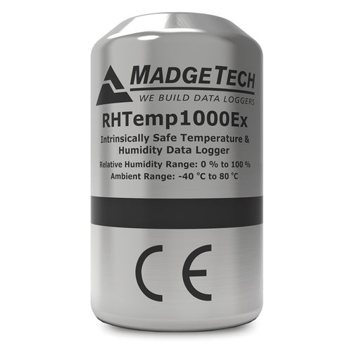 Registrador de datos de humedad relativa - RHTemp1000Ex - MadgeTech - de temperatura y humedad / con interfaz PC / sin pantalla