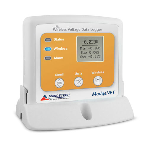 Registrador de datos de tensión - RFVolt2000A - MadgeTech - inalámbrico / con pantalla LCD / para control
