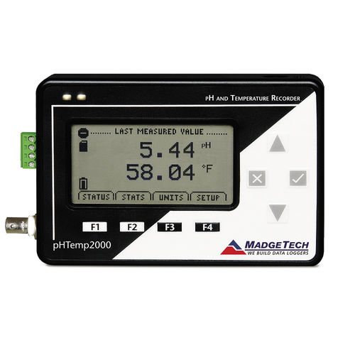 Registrador de datos de pH - pHTemp2000 - MadgeTech - de temperatura / con interfaz PC / con pantalla LCD