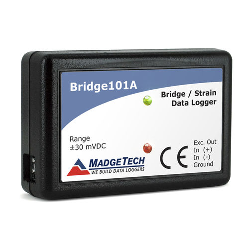 Registrador de datos de tensión - Bridge101A - MadgeTech - con interfaz PC / sin pantalla / para galga extensiométrica