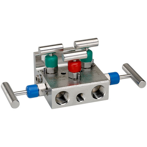 Manifold de 5 vías - 5 series - NOSHOK - de acero inoxidable / de aislamiento / con brida