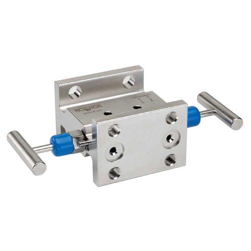 Manifold de 2 vías - 2 series - NOSHOK - de acero inoxidable / con brida