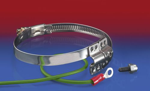 Abrazadera de apriete de acero inoxidable - CLAMP 212 EC - NORRES Schlauchtechnik GmbH - tipo puente / con puesta a tierra / de banda