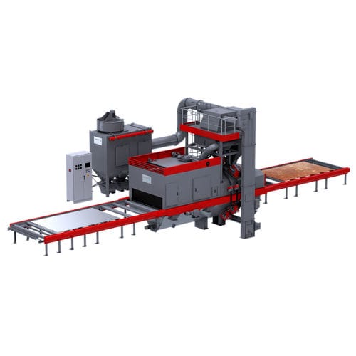 Granalladora con transportador de rodillos - P - Gostol TST - de turbina / para perfiles / de chapas
