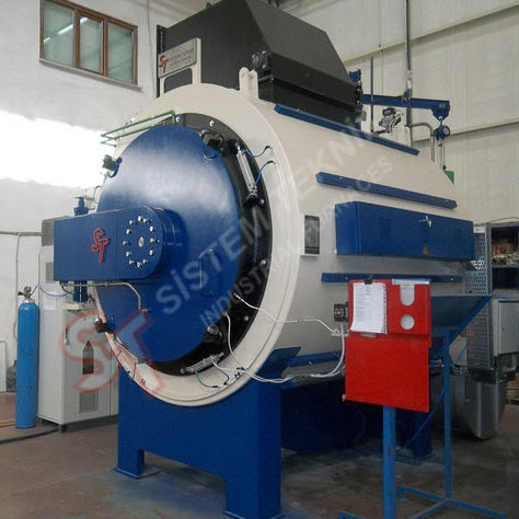 Horno de vacío - VF-TE series - Sistem Teknik Industrial Furnaces - de retorta rotativa / de revenido / eléctrico