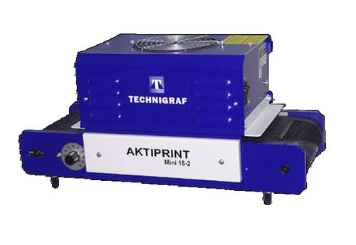 Secador UV - AKTIPRINT Mini - Technigraf  GmbH - continuo / endurecedor / con transportador de cinta