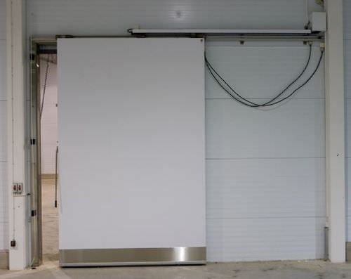 Puerta corredera - MS1501F - DAN-doors - de metal / para cámara frigorífica / industrial