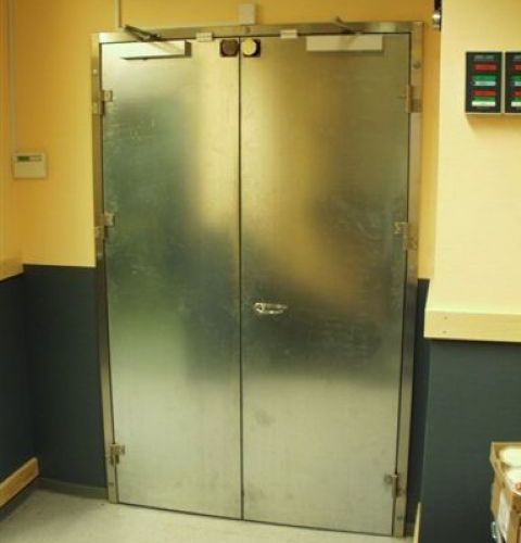 Puerta abatible - MH0602K - DAN-doors - de acero inoxidable / de acero galvanizado / para cámara frigorífica