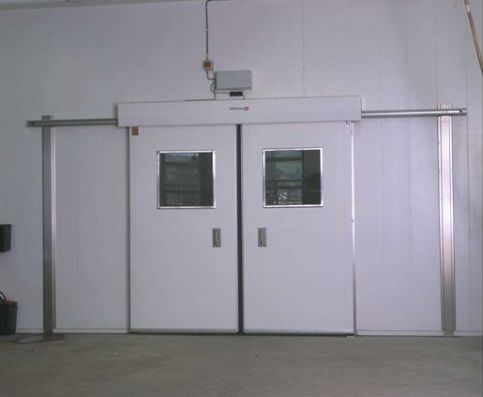 Puerta corredera - AS0502I - DAN-doors - de metal / para cámara frigorífica / industrial