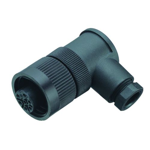 Conector de alimentación eléctrica - 692 seires - Franz Binder GmbH + Co. Elektrische Bauelemente KG - acodado / circular / hembra