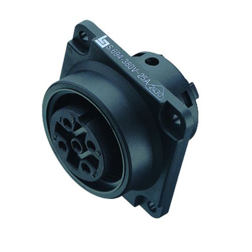 Conector de alimentación eléctrica - 694 series - Franz Binder GmbH + Co. Elektrische Bauelemente KG - circular / hembra / de potencia