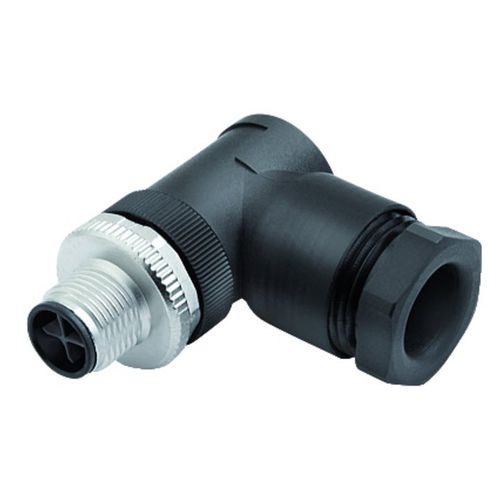 Conector de datos - 814 series - Franz Binder GmbH + Co. Elektrische Bauelemente KG - de alimentación eléctrica / acodado / macho