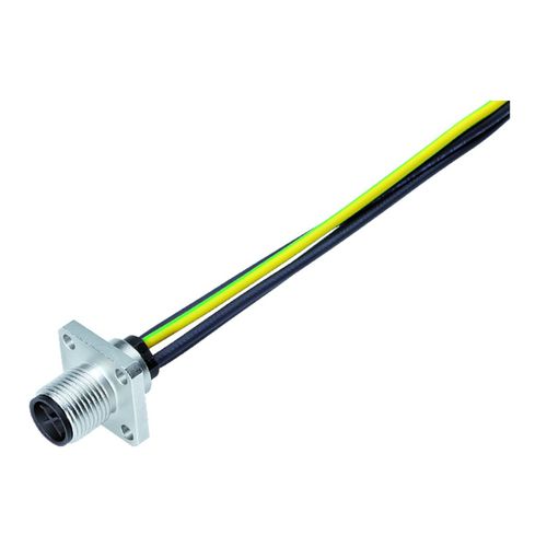 Conector de datos - 814 series - Franz Binder GmbH + Co. Elektrische Bauelemente KG - de alimentación eléctrica / macho / M12
