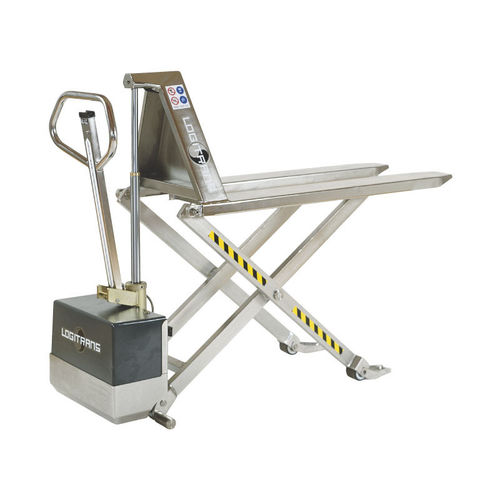 Transpaleta eléctrica - EHL INOX PLUS - Logitrans - multifunción / de gran elevación / de acero inoxidable