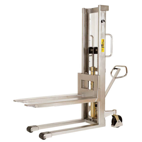 Apiladora manual - HS RF-SEMI - Logitrans - con operador a pie / de acero inoxidable