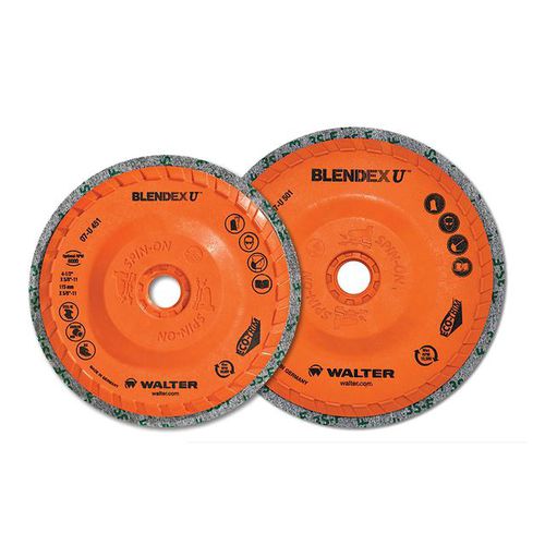 Disco abrasivo para acabado - BLENDEX U™ - WALTER - para desbarbado / de limpieza / para acero inoxidable