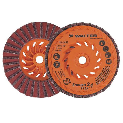 Disco abrasivo de óxido de aluminio - ENDURO-FLEX 2-in-1™ / ENDURO-FLEX 2-in-1™ Turbo - WALTER - para acabado / para desbarbado / para aleación de acero inoxidable