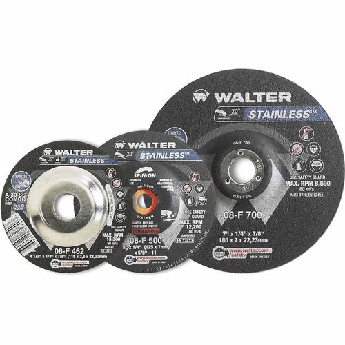 Muela de corte - STAINLESS™  - WALTER - de botón / de acero inoxidable / de centro presionadas