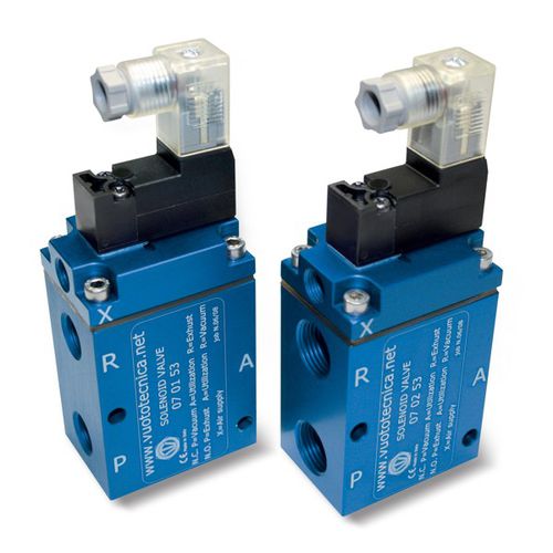 Electroválvula de control asistido - 070x53 series - VUOTOTECNICA - de 3 vías / NC / NA