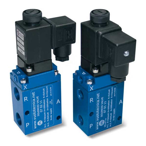 Electroválvula de control asistido - 070x11 series - VUOTOTECNICA - de 3 vías / NC / NA