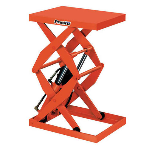 Mesa elevadora de doble tijera - DXS series - Presto Lifts - de fuelle / hidráulica / estacionaria