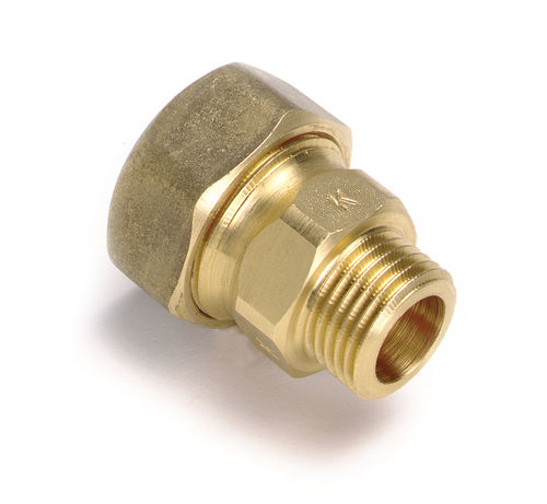 Adaptador hidráulico para tubos - 50139 series - Isiflo AS - macho / de latón / recto