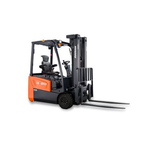 Carretilla elevadora eléctrica - B15T-7 - Daewoo Industrial Vehicles - con operador sentado / de manipulación / para uso exterior