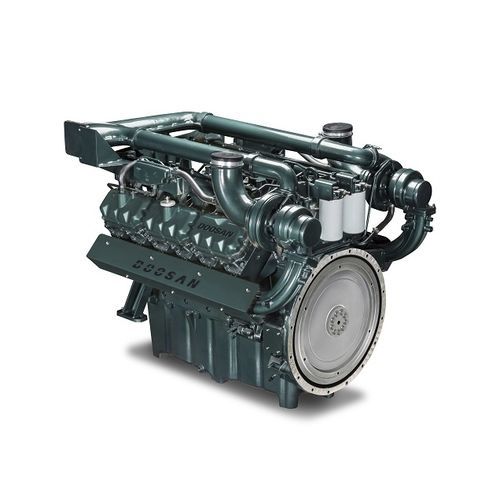 Motor diésel - DP222CC - HD HYUNDAI INFRACORE - de 12 cilindros / turbo-intercooler / para grupo electrógeno