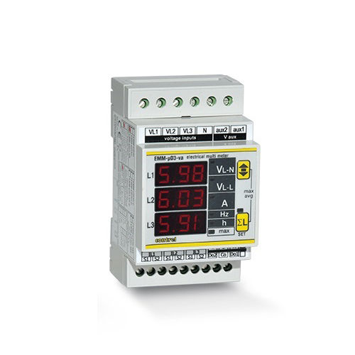 Aparato de medición de tensión - EMM-μD3VA  - Contrel elettronica - de corriente / digital / en riel DIN