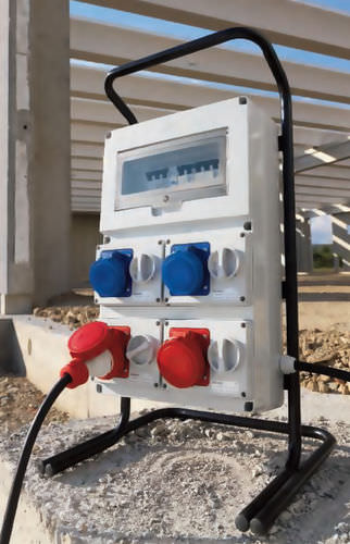 Caja eléctrica equipada - 16 - 32 A | ASD 690 series   - Elettrocanali - de ABS / de exterior / para obra