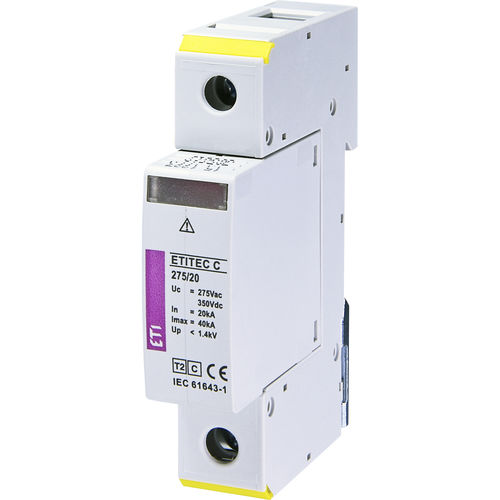 Protector de sobretensión de tipo 2 - 002441510 - ETI - con descarga de gas / modulable / en riel DIN